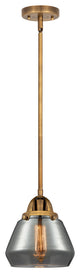 Fulton Mini Pendant, Brushed Brass, Plated Smoke, Plated Smoke