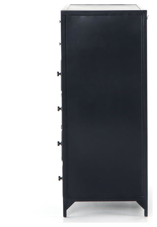 Belmont 8 Drawer Tall Dresser, Black