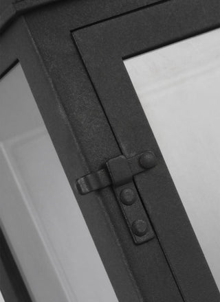 Hingham Large Outdoor Wall Lantern, Textured Black