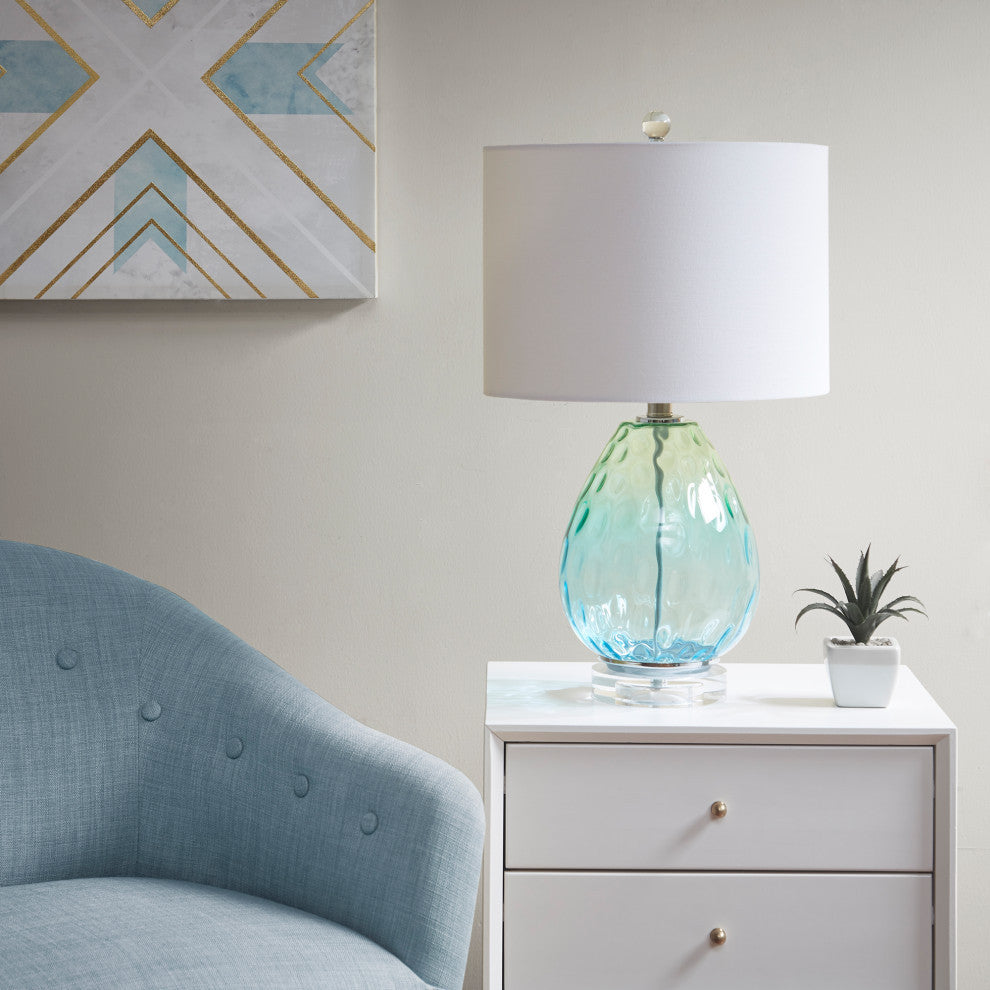 510 Design Borel Ombre Glass Table Lamp Blue, Light Blue