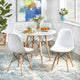 Elba White-Natural, 5-Piece Dining Set