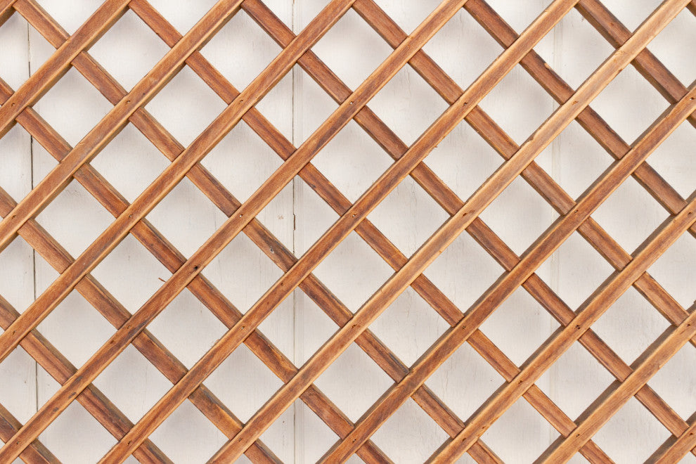 Vintage Farmhouse Lattice Window