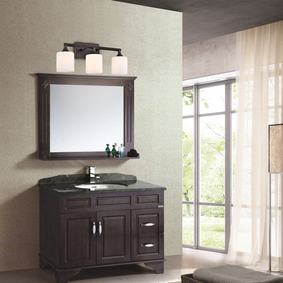 CHLOE Lighting Jane Contemporary 3-Light Bath Vanity Fixture, Rubbed Bronze