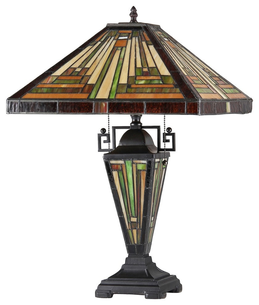 Innes 3-Light Mission Double Lit Table Lamp