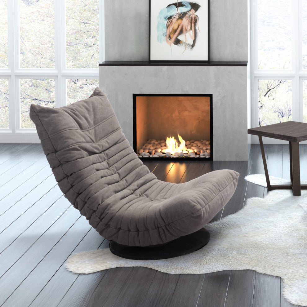 Accent Chair, Steel Metal, Fabric, Gray, Black, Lounge Lobby Hospitality