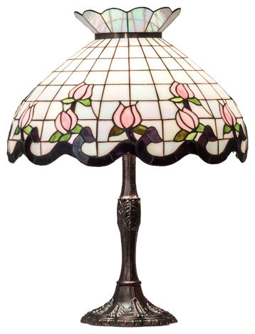 Meyda Lighting 232791 26" High Roseborder Table Lamp