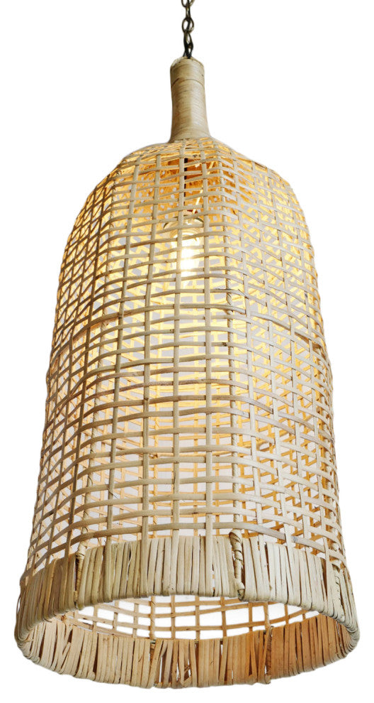 Rattan Bottle Pendant Light Small