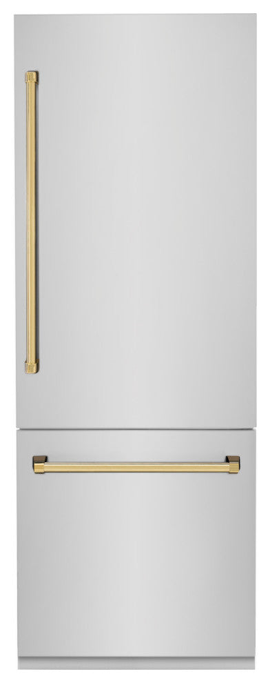 ZLINE 30" Autograph Built-In Refrigerator Stainless Steel, RBIVZ-304-30-G