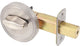 Delaney Hardware One-Sided Half Bore Deadbolt, Bright Brass, Satin Nickel