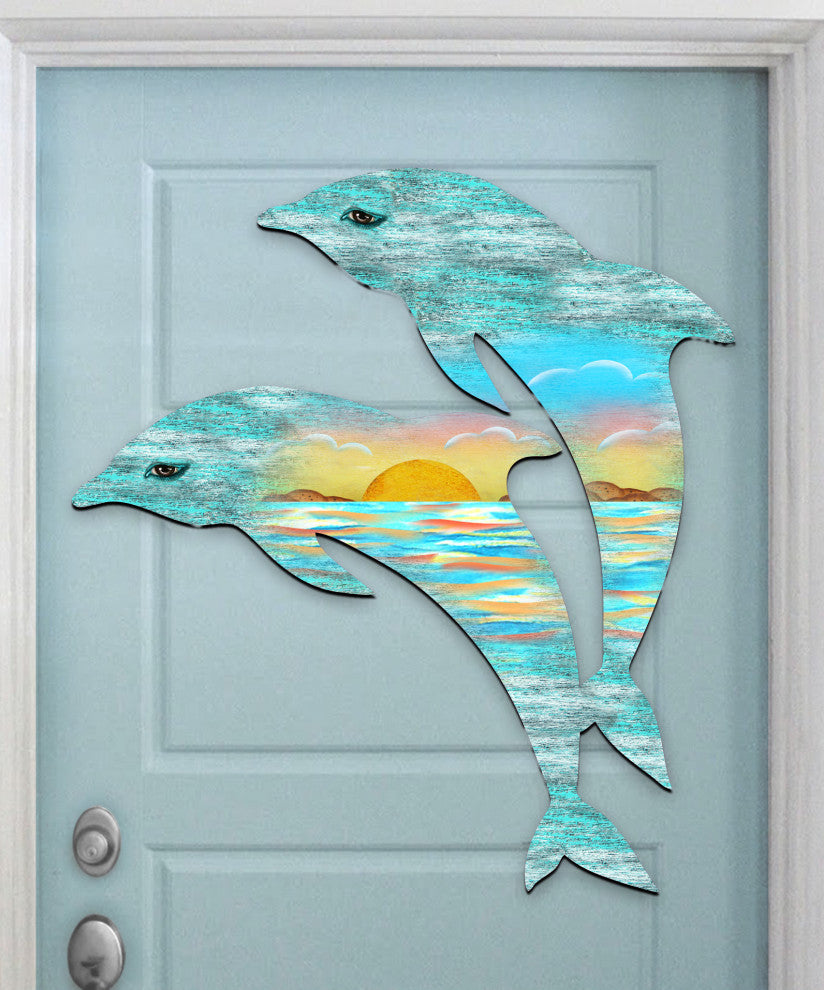 Dolphins Scenic Door Hanger