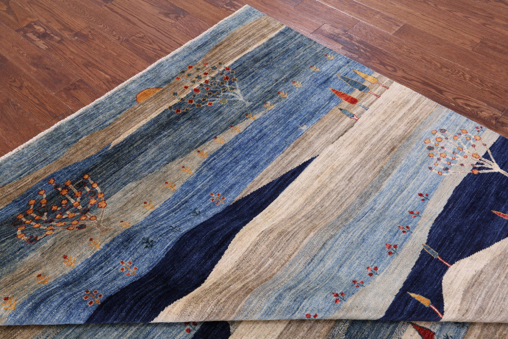 8' 0" X 9' 9" Tribal Persian Gabbeh Handmade Rug Q9759