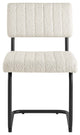Parity Boucle Dining Side Chairs, Set of 2, Black Ivory