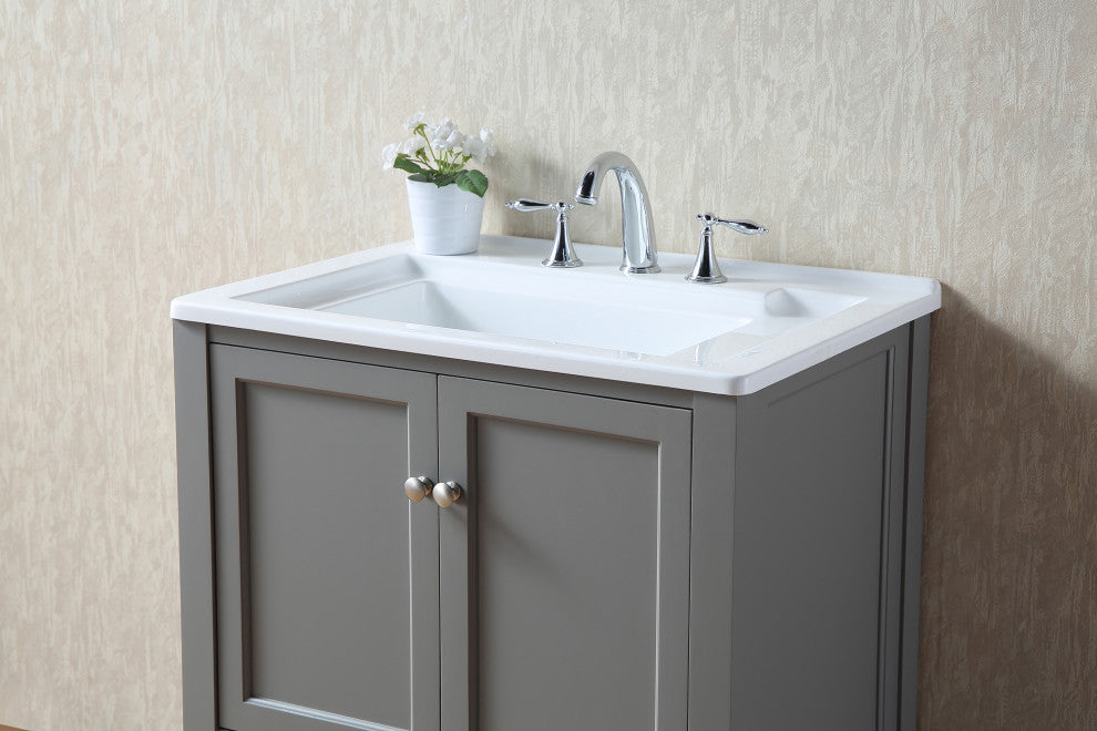 Stufurhome Delia 30" Laundry Utility Sink, Gray