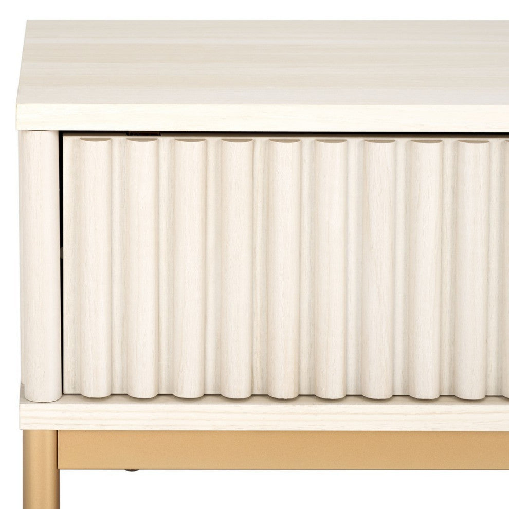 Safavieh Lylia 2 Door Coffee Table, Bleached White/Gold