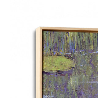 "Game of Shadows" - A Reflective Pond's Serene Art Canvas