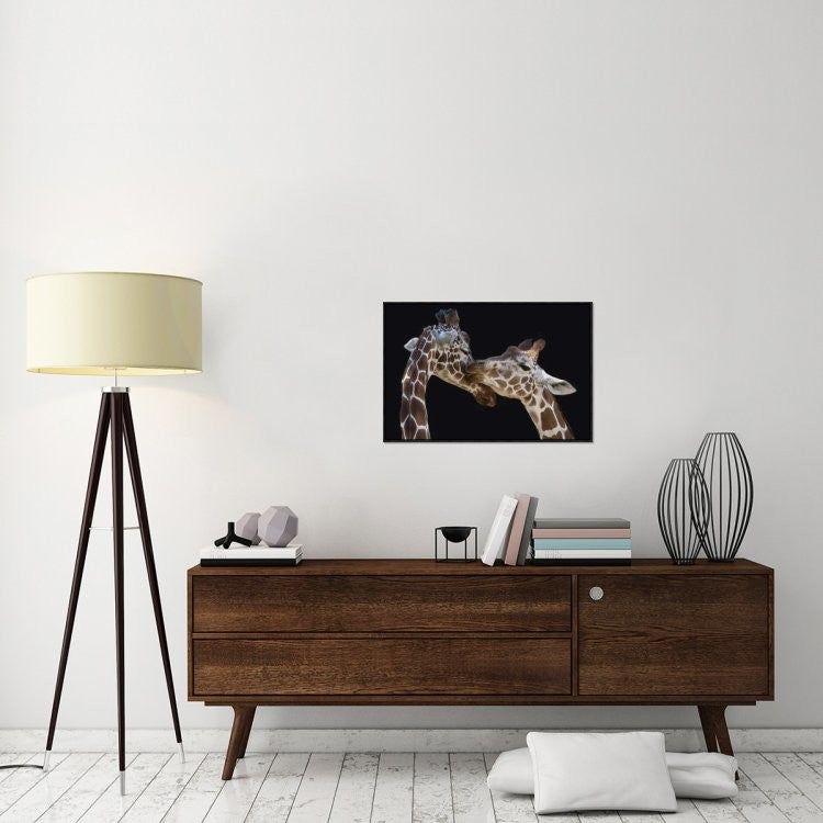 "The Kiss" Framed Canvas Giclee by Manfred Foeger, 31x21"