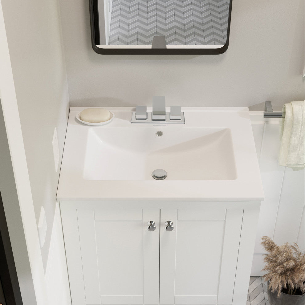 Swiss Madison Ceramic Vanity Top 24 With Three Faucet Holes