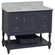 Beverly 42" Bathroom Vanity, Marine Gray, Carrara Marble