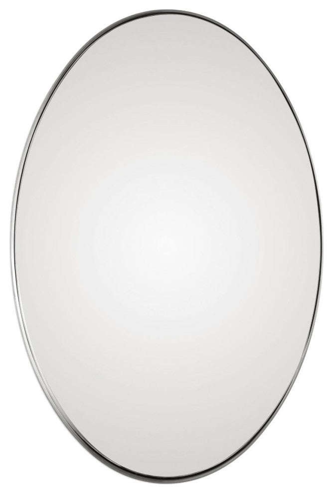 Uttermost Pursley Brushed Nickel Oval Mirror