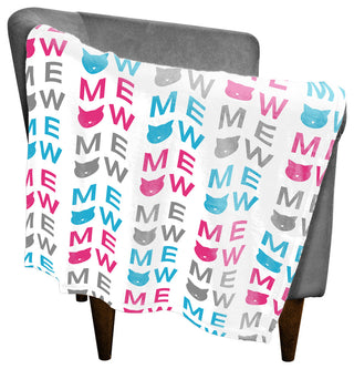 Meow 30x40 Coral Fleece Blanket