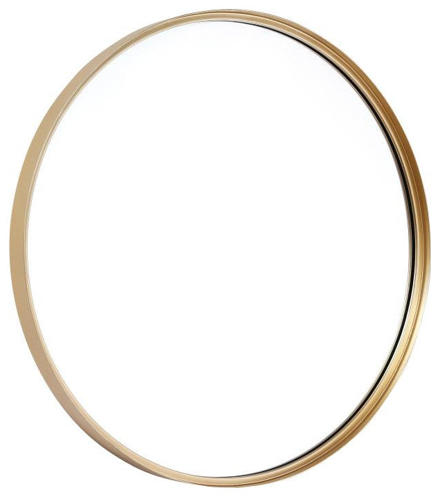 Jennifer Metal Framed Wall Mirror, Gold, 24"
