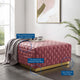 Accent Chair Ottoman, Square, Velvet, Pink, Modern, Living Lounge Hospitality