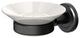 Latitude II Porcelain Soap Dish, Matte Black