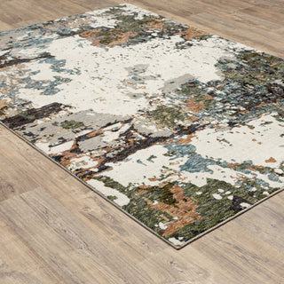 Elements Abstract Impressions Ivory/ Green Area Rug, 8'6"x11'7"