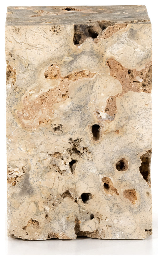 Faydon End Table-Romano Fosse Travertine