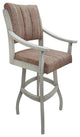 Swivel Counter Wood Bar Stool Casa on S-Base, Watusi Madder - Antigue White, 26"