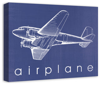 A Is For Airplane 20x16 Canvas Wall Art