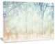 Winter with Foggy Forest, Landscape Canvas Art Print, 20"x12"