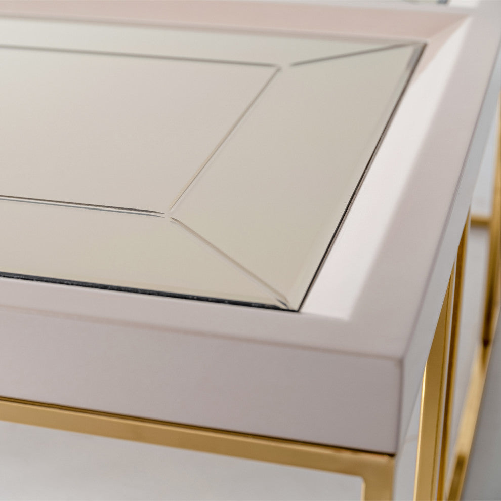 Carmela Cocktail Table Shimmering Ivory