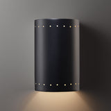 Ambiance Large Cylinder, Closed Top Wall Sconce, Matte Black, Dedicated LED