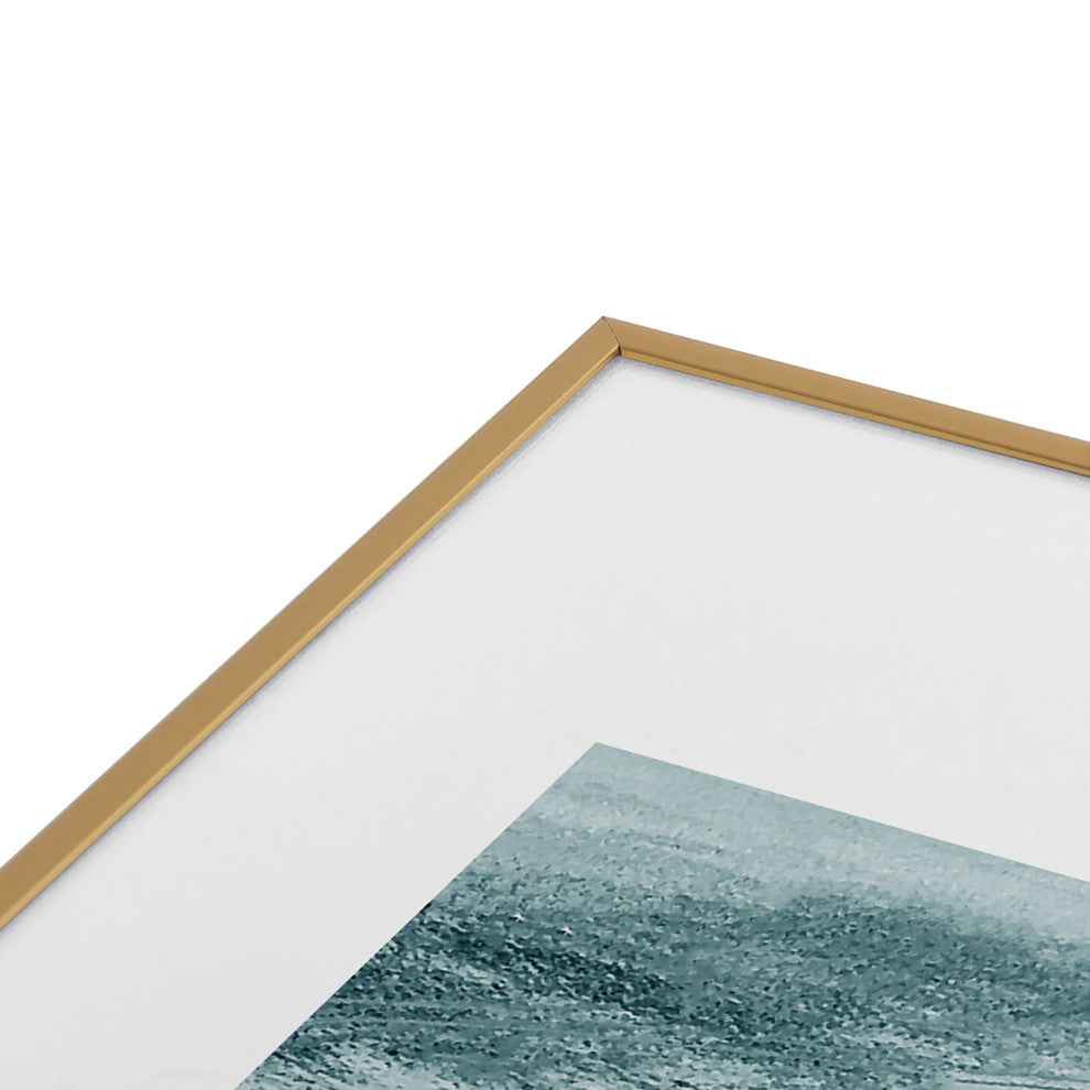 Gale Switzer Lone surfer slate Metal Framed Art Print