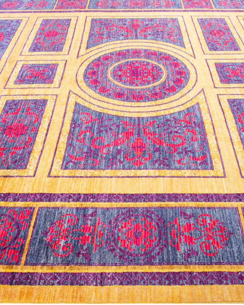 Boro One-of-a-Kind Hand-Knotted Area Rug Yellow, 8'10"x11'10"