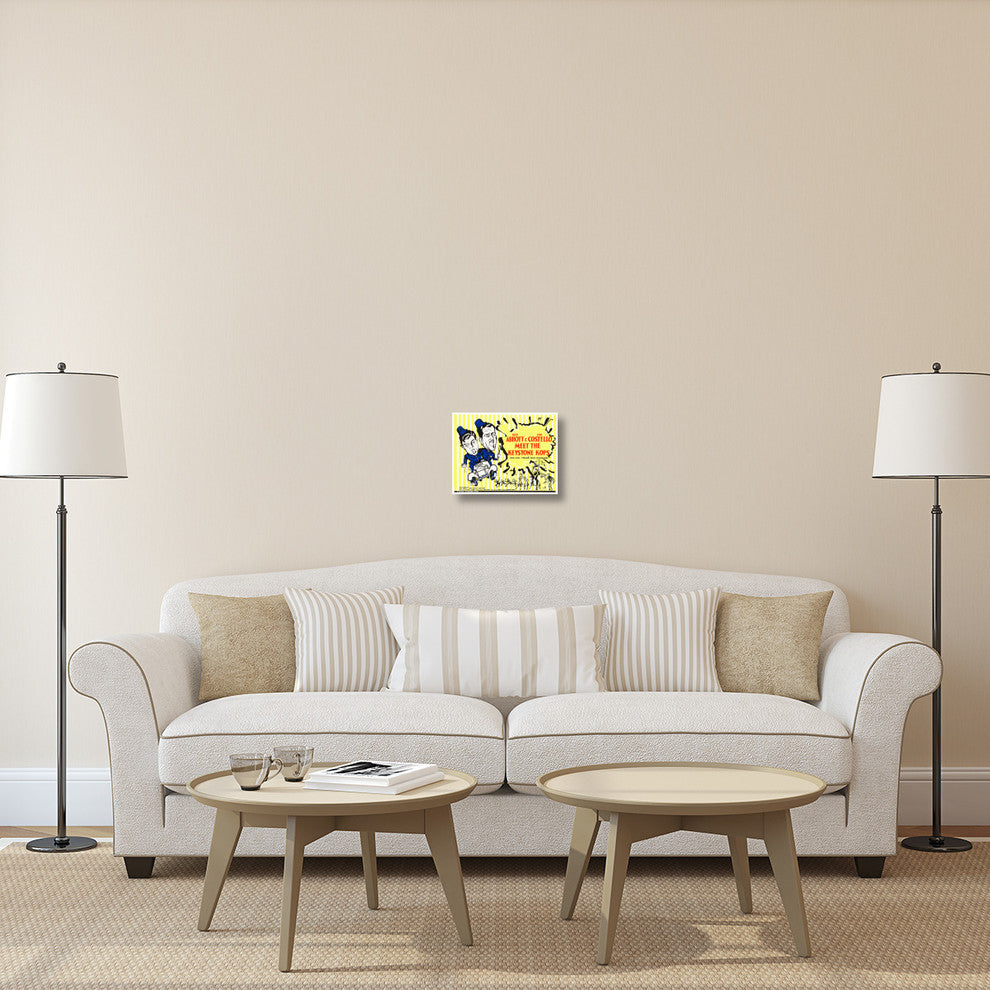 "Abbott & Costello - Meet The Keystone Kops" Canvas Giclee, 16"x12"