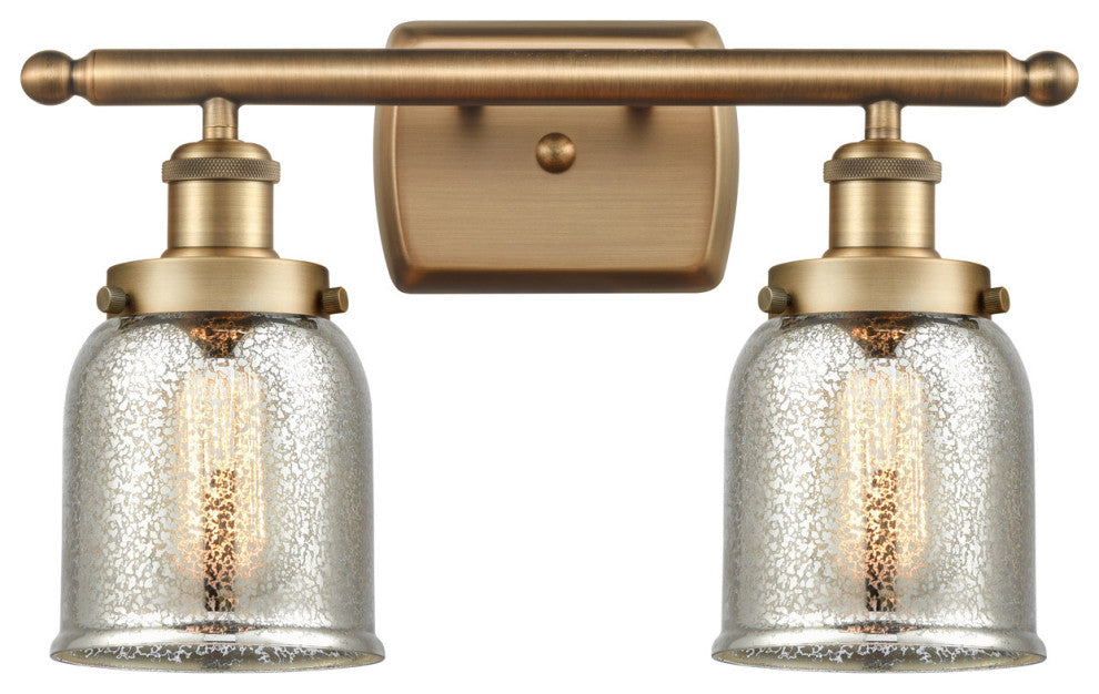 Innovations 916-2W-BB-G58 2-Light Bath Vanity Light, Brushed Brass