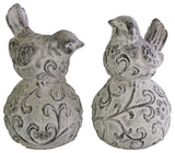 Cement Bird Figurine, 2-Piece Set