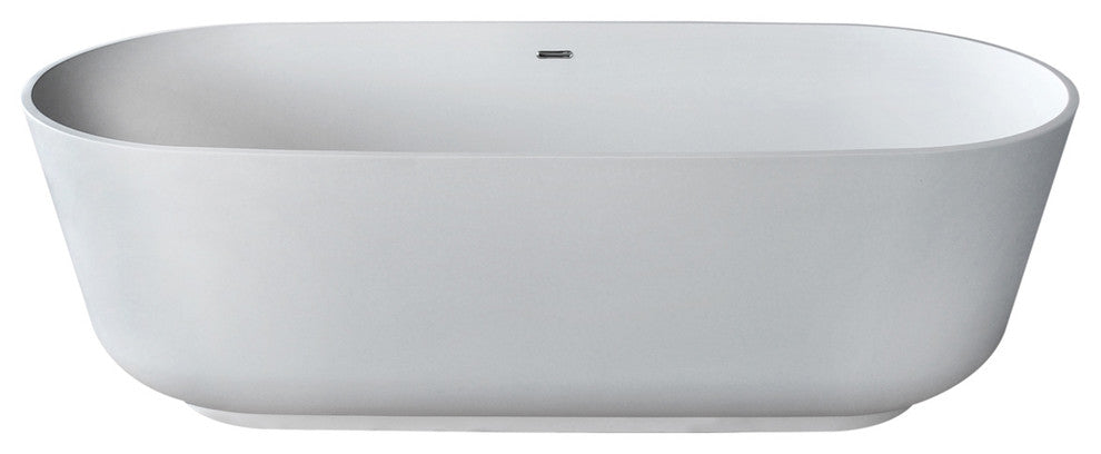 Atlantis Whirlpools Asaro 32 x 71 Artificial Stone Freestanding Bathtub