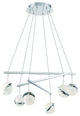 George Kovacs P1446-077-L, Silver Slice, 6-Light LED Pendant