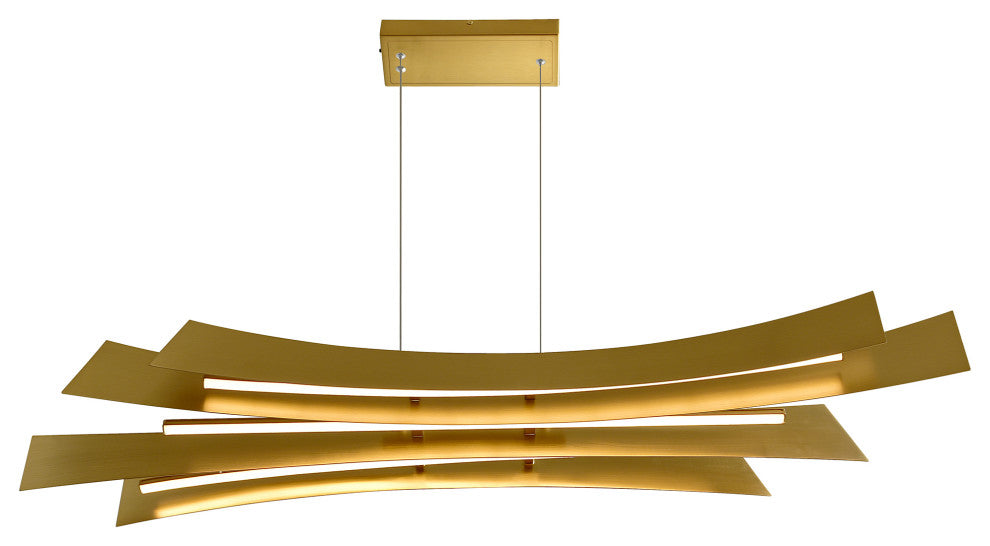 Candora Integrated LED Chandelier, Brass, 50 Inches