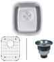 Ruvati RVM4110 Undermount Stainlesss Steel 15" Bar Sink Single Bowl