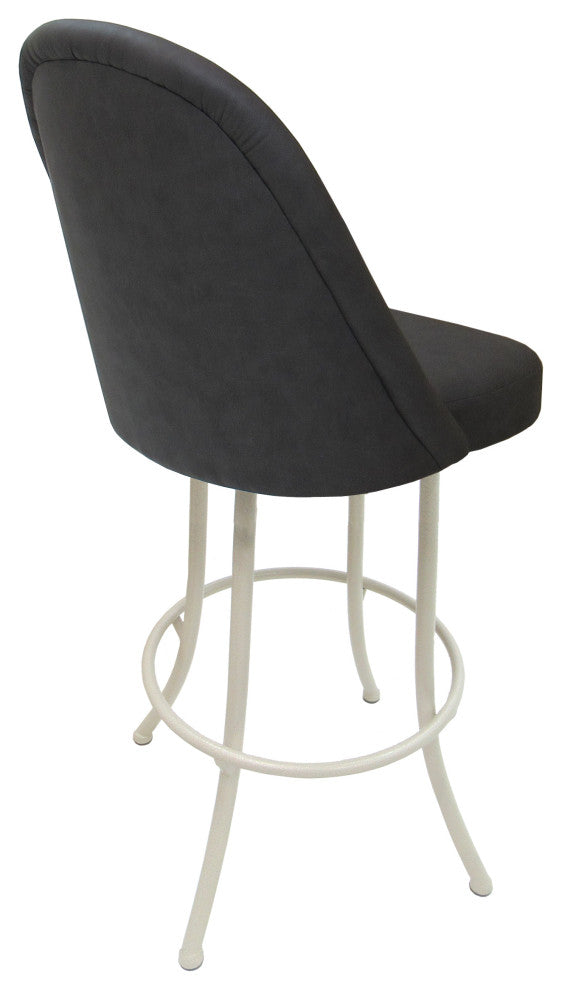 Swivel Counter 26" 30" Extra Tall 34" Metal Bar Stool M-235, Grey Vinyl - White