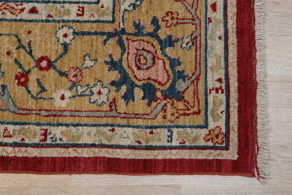 Red Traditional All Over Oushak Area Rug