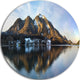 Fuschlsee In The Salzkammergut, Seascape Round Metal Wall Art, 11"