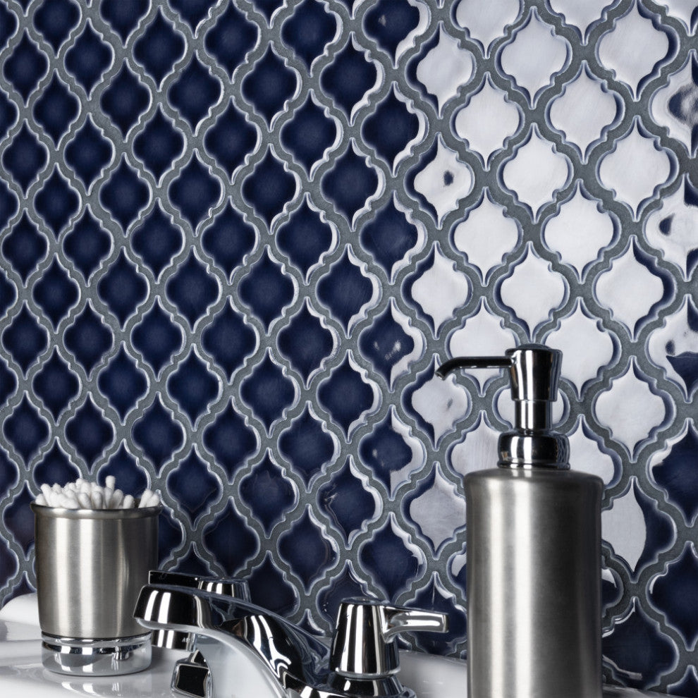Hudson Tangier Mosaic Floor and Wall Tile, Noir