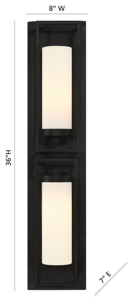 36" 2-Light Outdoor Wall Sconce