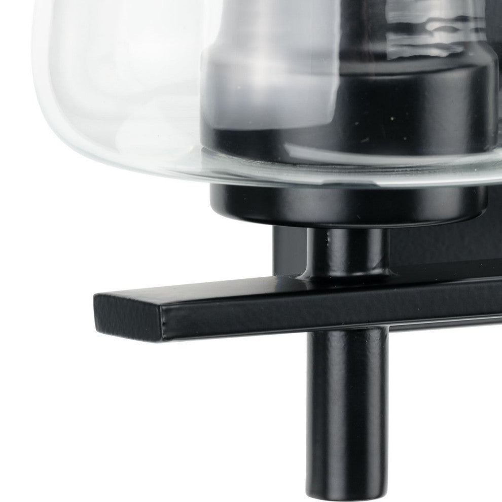 Calais 14.62" 2-Light Matte Black Vanity Light