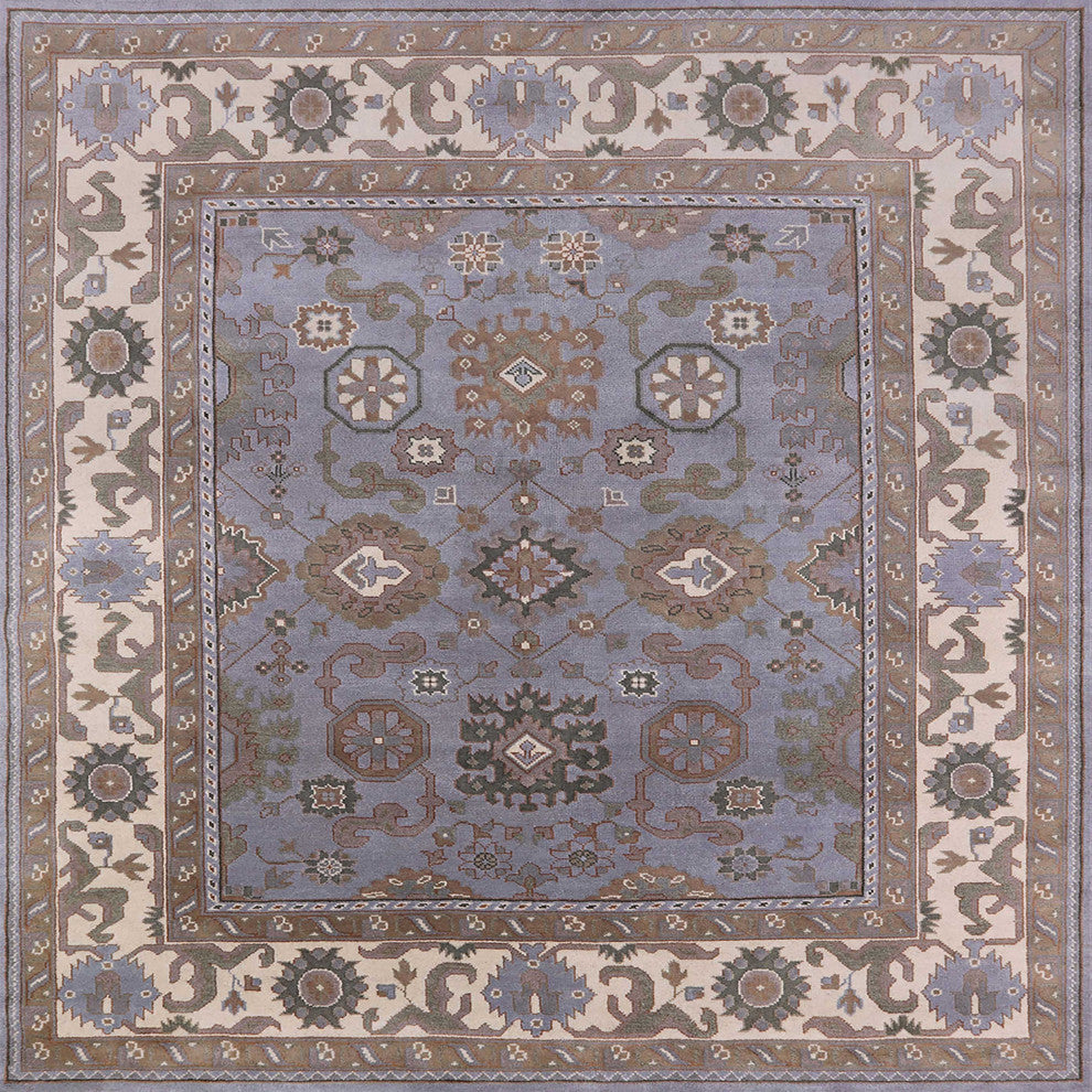 Ahgly Company Indoor Square Mid-Century Modern Area Rugs, 5' Square